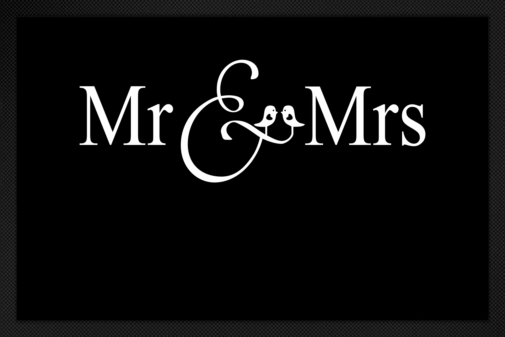 Die persönliche Fußmatte Mr & Mrs mit Wunschnamen 